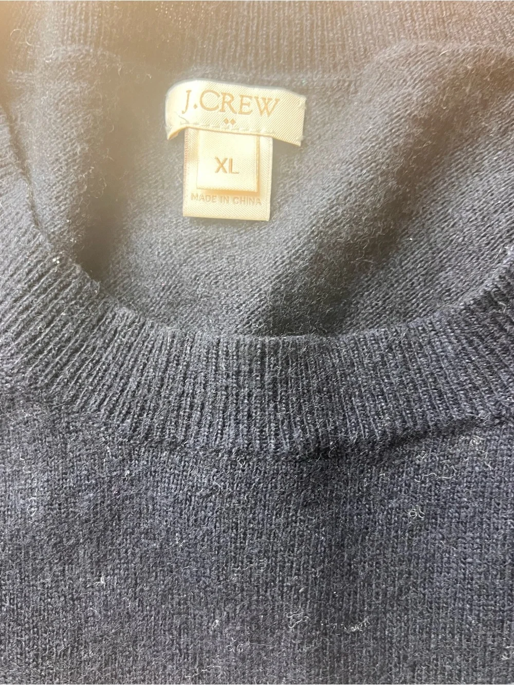 J Crew Navy Women's Sweater with White Bird Motif